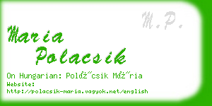 maria polacsik business card